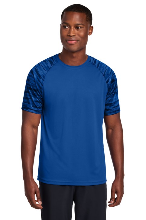 Sport-Tek Drift Camo Colorblock Long Sleeve Tee | Product | SanMar