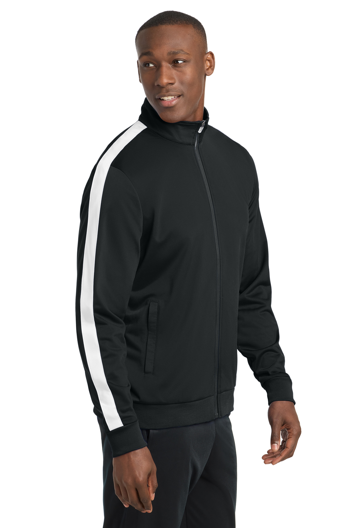 Sport-Tek Tricot Sleeve Stripe Track Jacket | Product | Sport-Tek