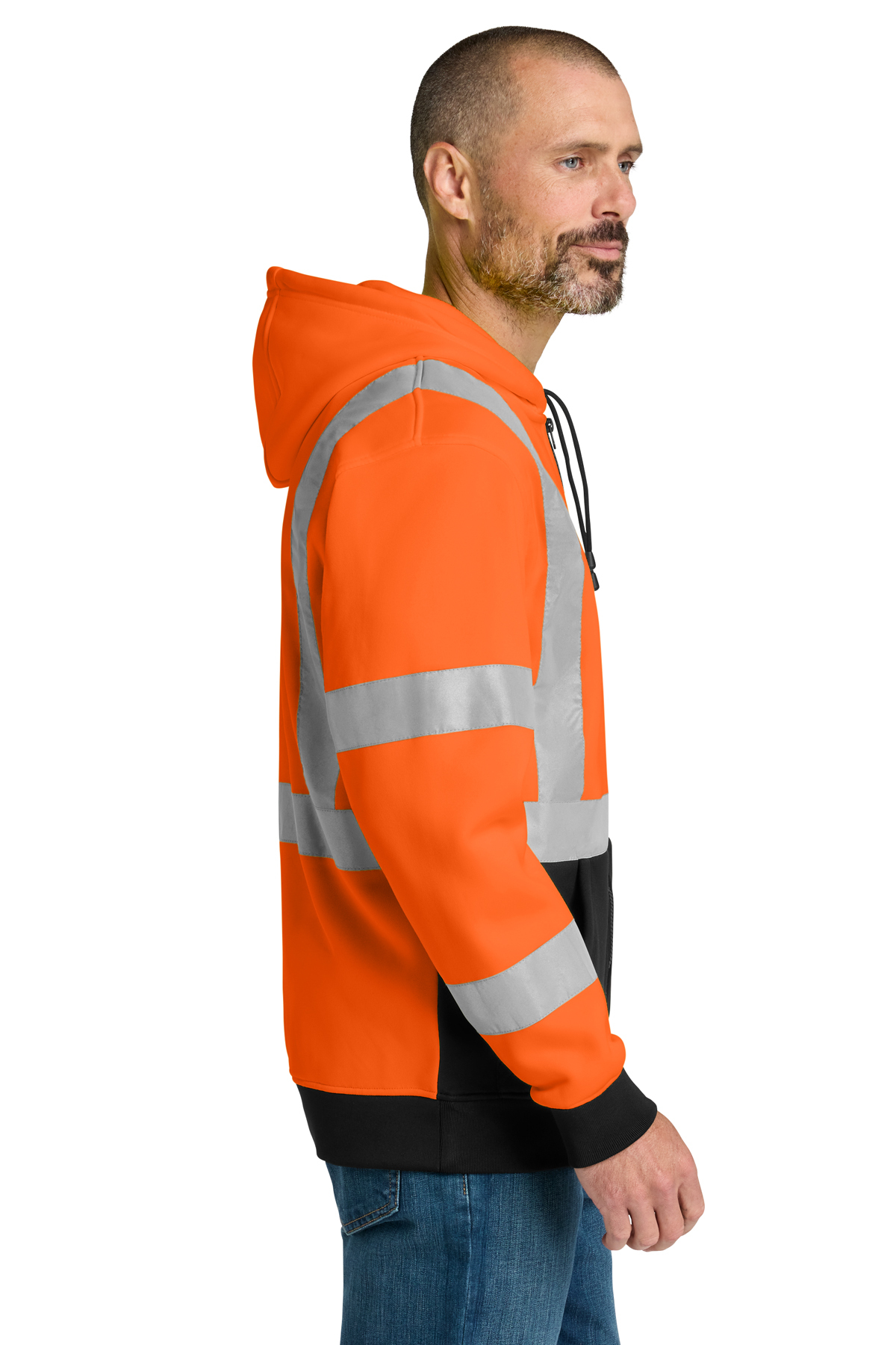 CornerStone ANSI 107 Class 3 Heavy-Duty Fleece Full-Zip Hoodie