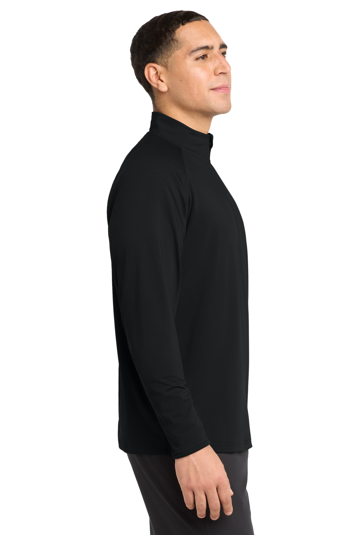 メンズウェア #THUNDER STRIPES MOCK NECK TEE BLACK Devon & Jones Men's Black Sueded Cotton Jersey Mock Turtleneck