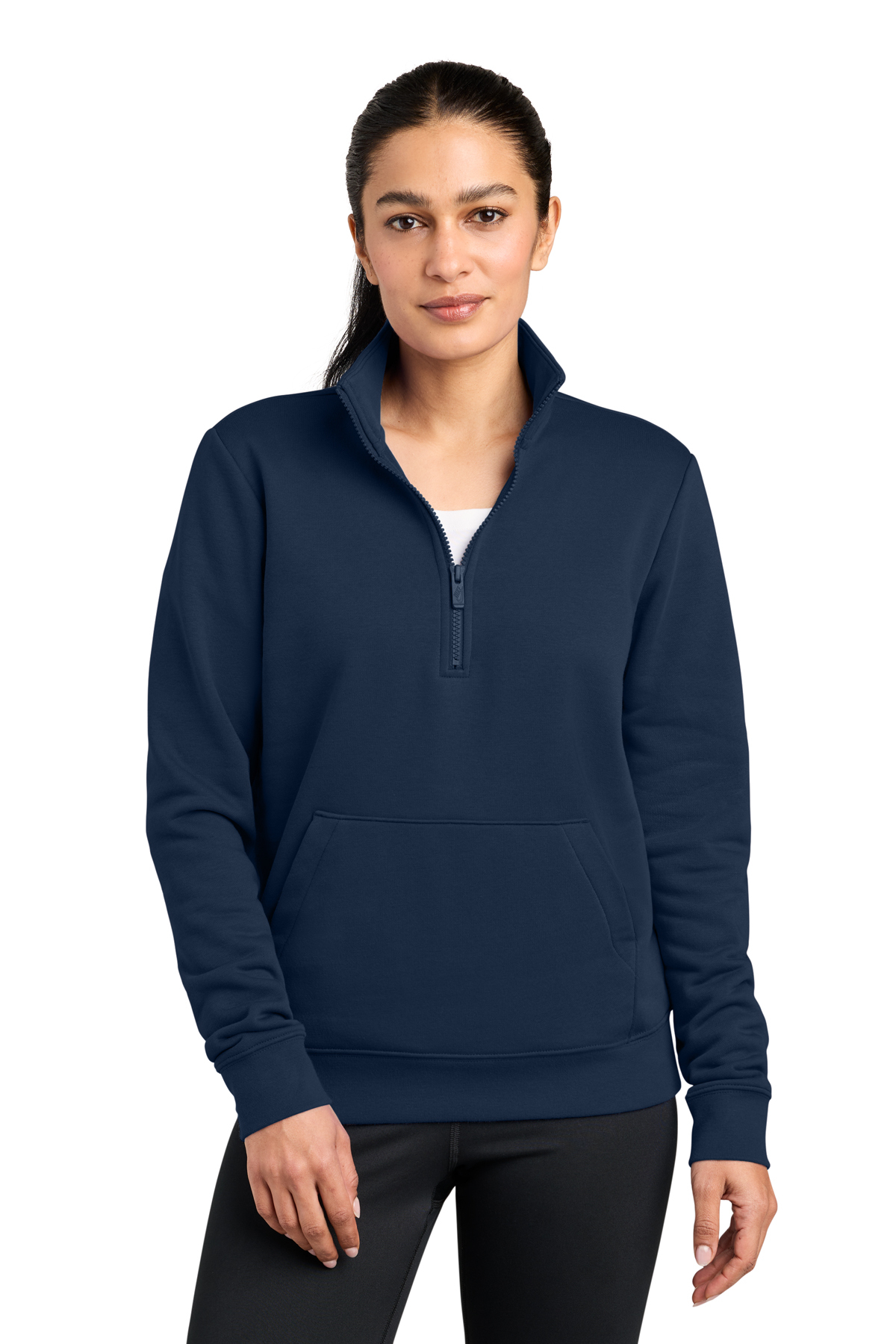 Nike Women's Club Fleece Sleeve Swoosh 1/2-Zip | Product | SanMar