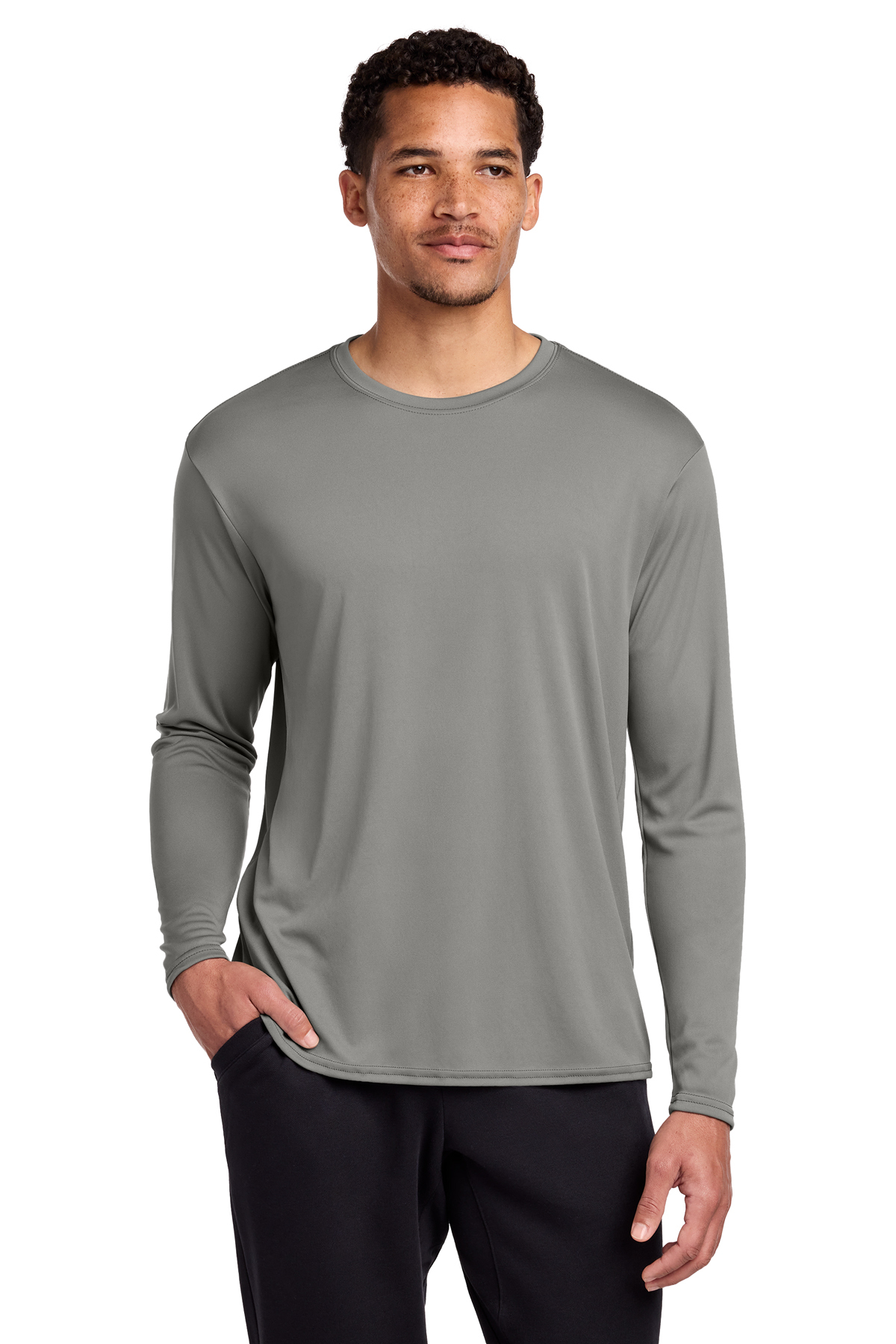 【新品未使用】YENN CURVE FORM LONG TEE GRAY Side Zip Long Sleeve Longline T-Shirt Ash Grey - Blackskies