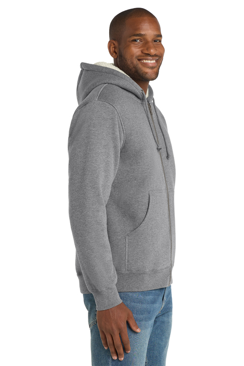 CornerStone Heavyweight Sherpa-Lined Hooded Fleece Jacket