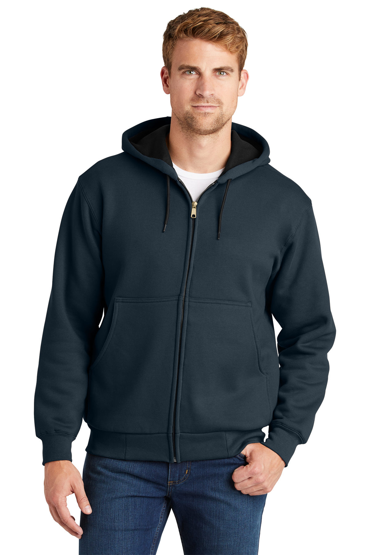 Heavyweight Full-Zip Hooded Sweatshirt with Thermal Lining, Product