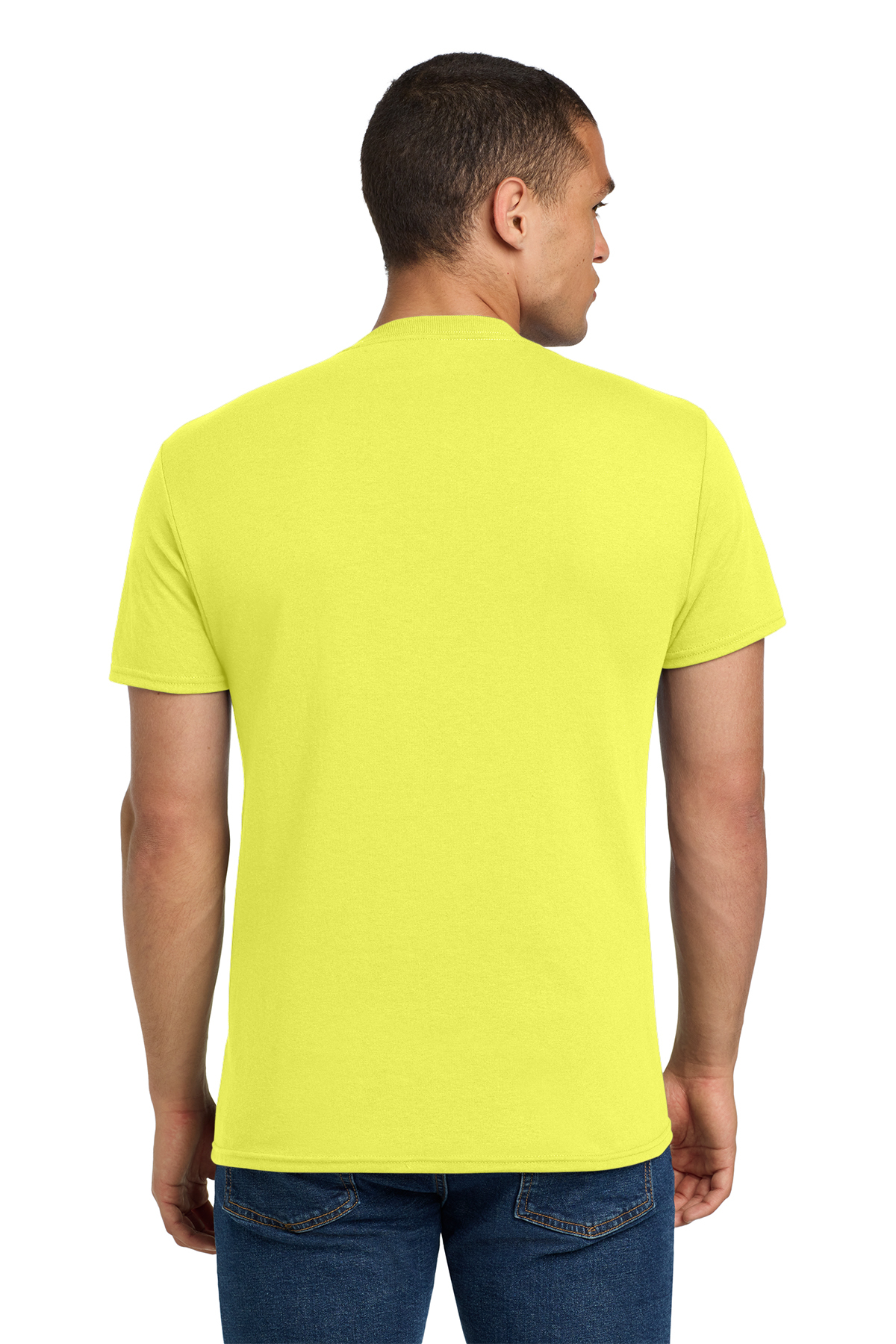 BuXsbaum T-Shirt Uomo Unisex 'Evolution Of Tennis' – Cotone 100% Royal-Neonyellow, Stampa Di Qualità