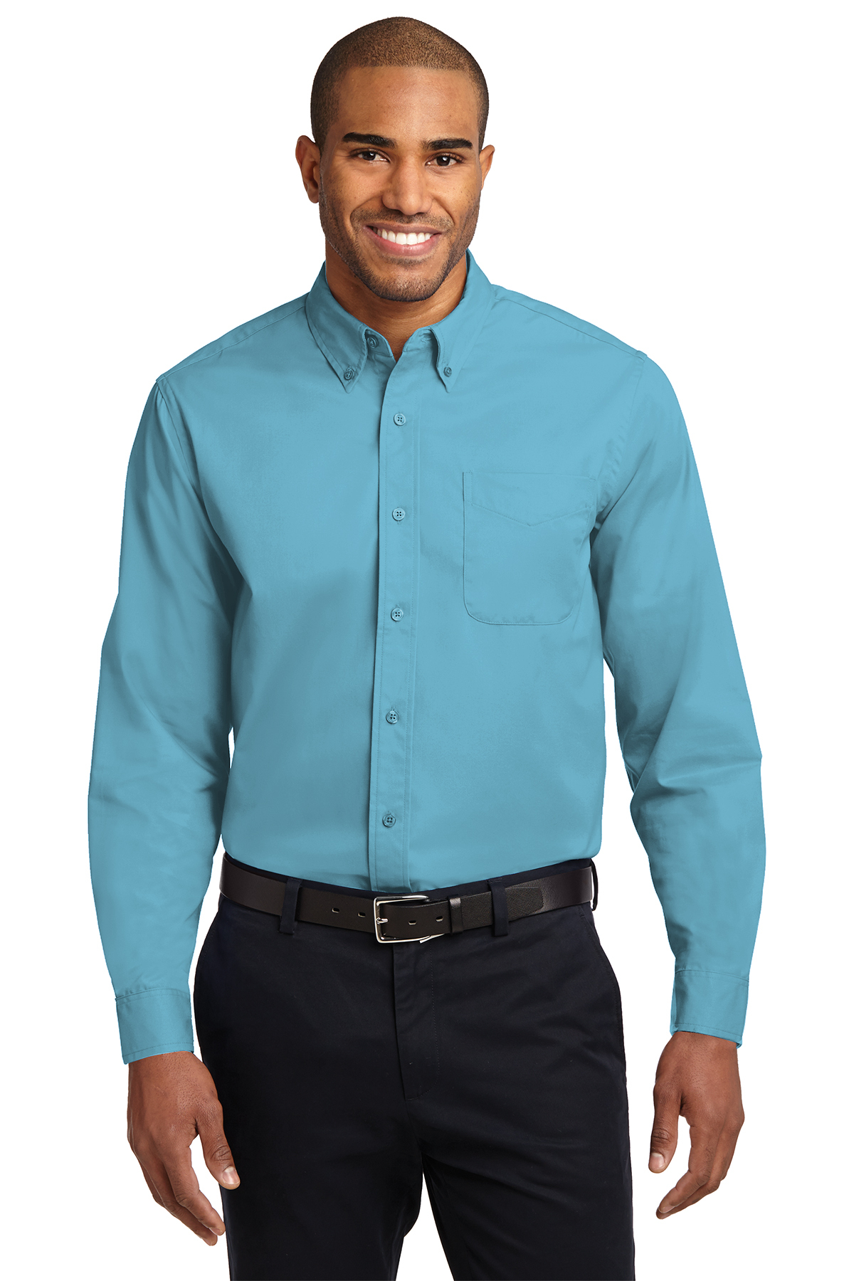 Port Authority Dimension Knit Dress Shirt-XS (Dress Shirt Blue)