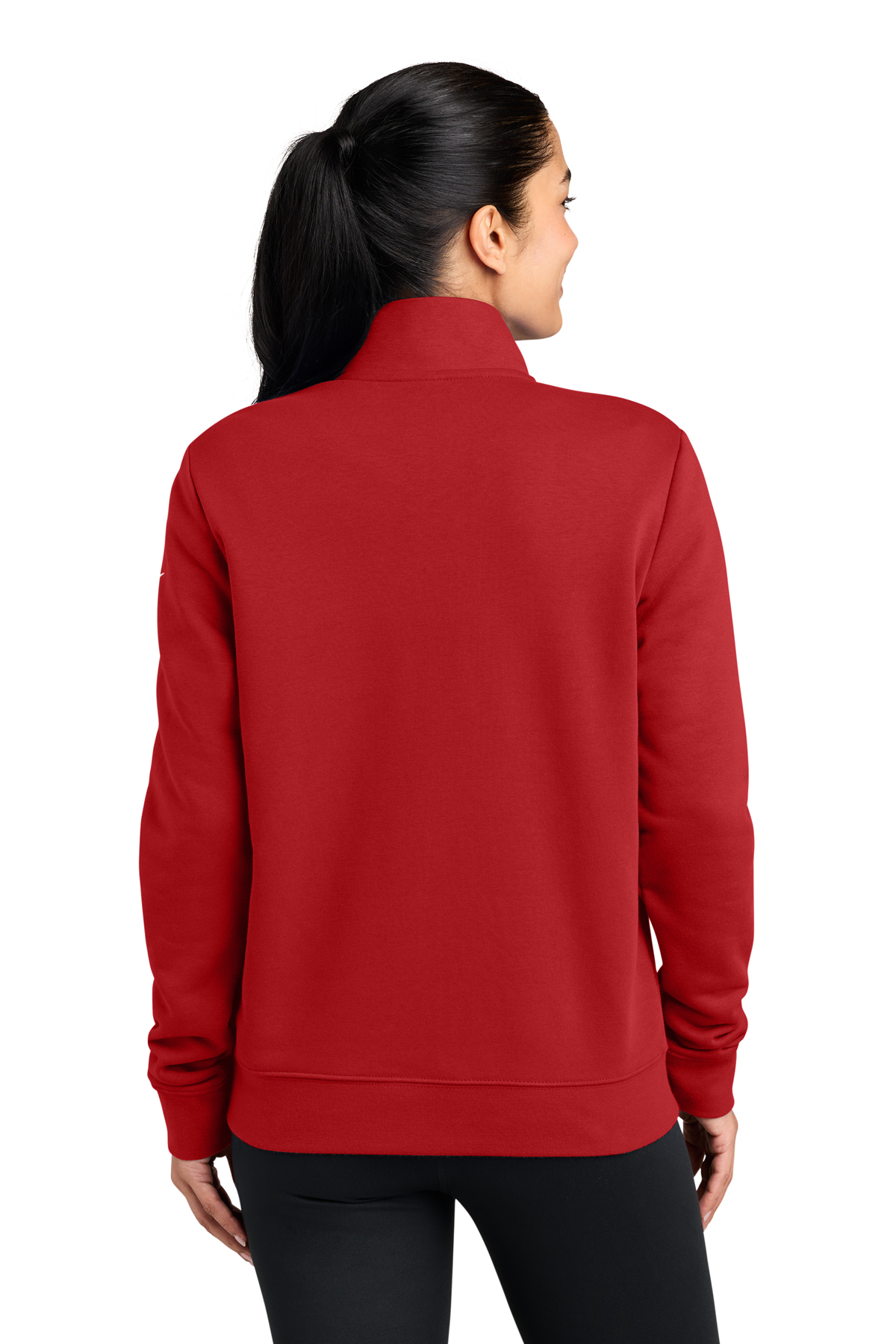 Nike Women's Club Fleece Sleeve Swoosh 1/2-Zip | Product | SanMar