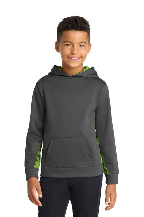 Sport-Tek Sport-Wick CamoHex Fleece Colorblock Hooded Pullover