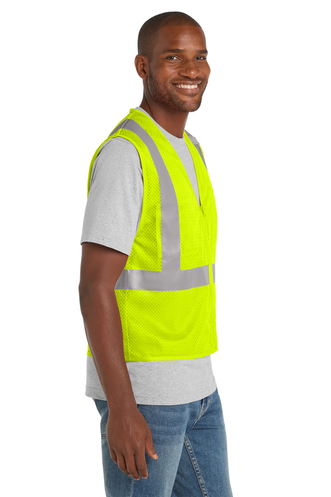 CornerStone ANSI 107 Class 2 Mesh Zippered Vest | Product | SanMar