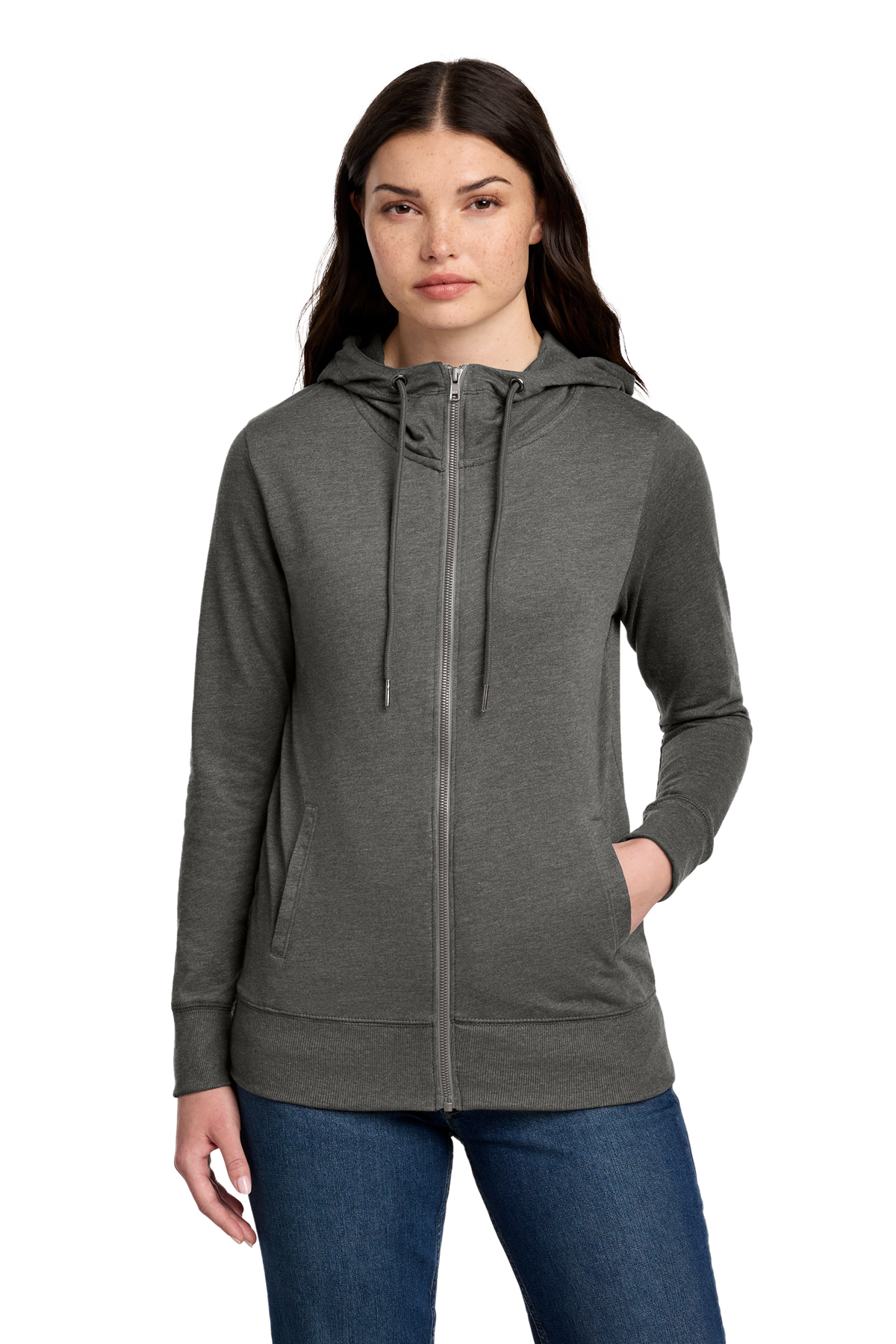 District Women's Featherweight French Terry Full-Zip Hoodie