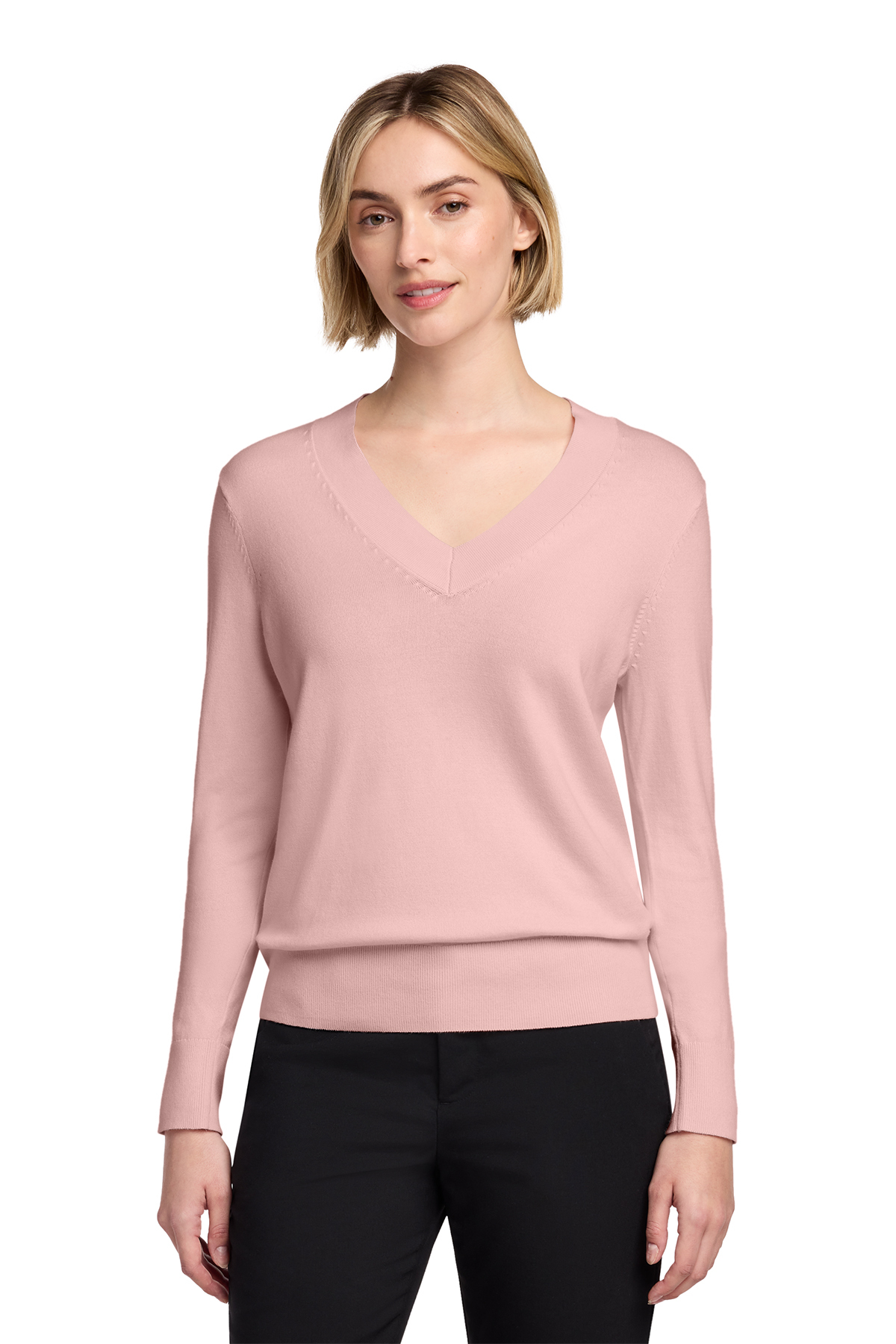 Brooks Brothers Women's Cotton Stretch V-Neck Sweater | Product
