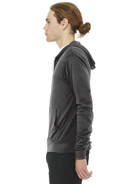 BELLA+CANVAS Unisex Triblend Full-Zip Lightweight Hoodie. BC3939