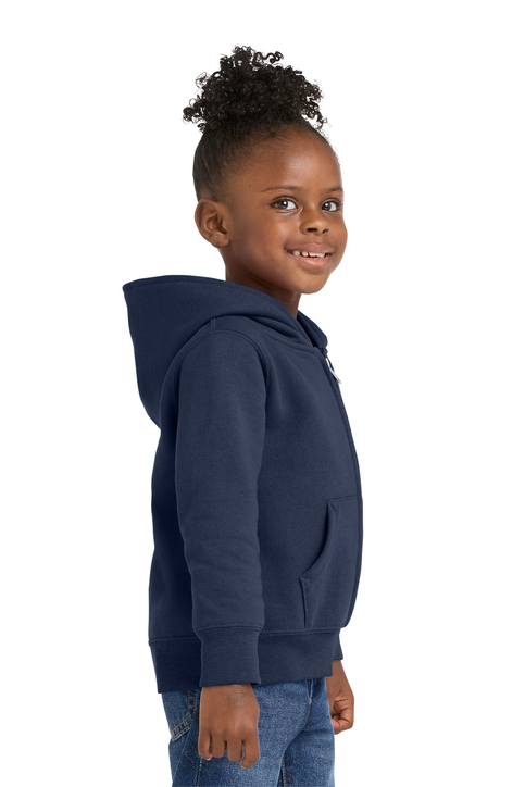 Port & Co Toddler Core Fleece Full-Zip Hooded Sweatshirt | Product