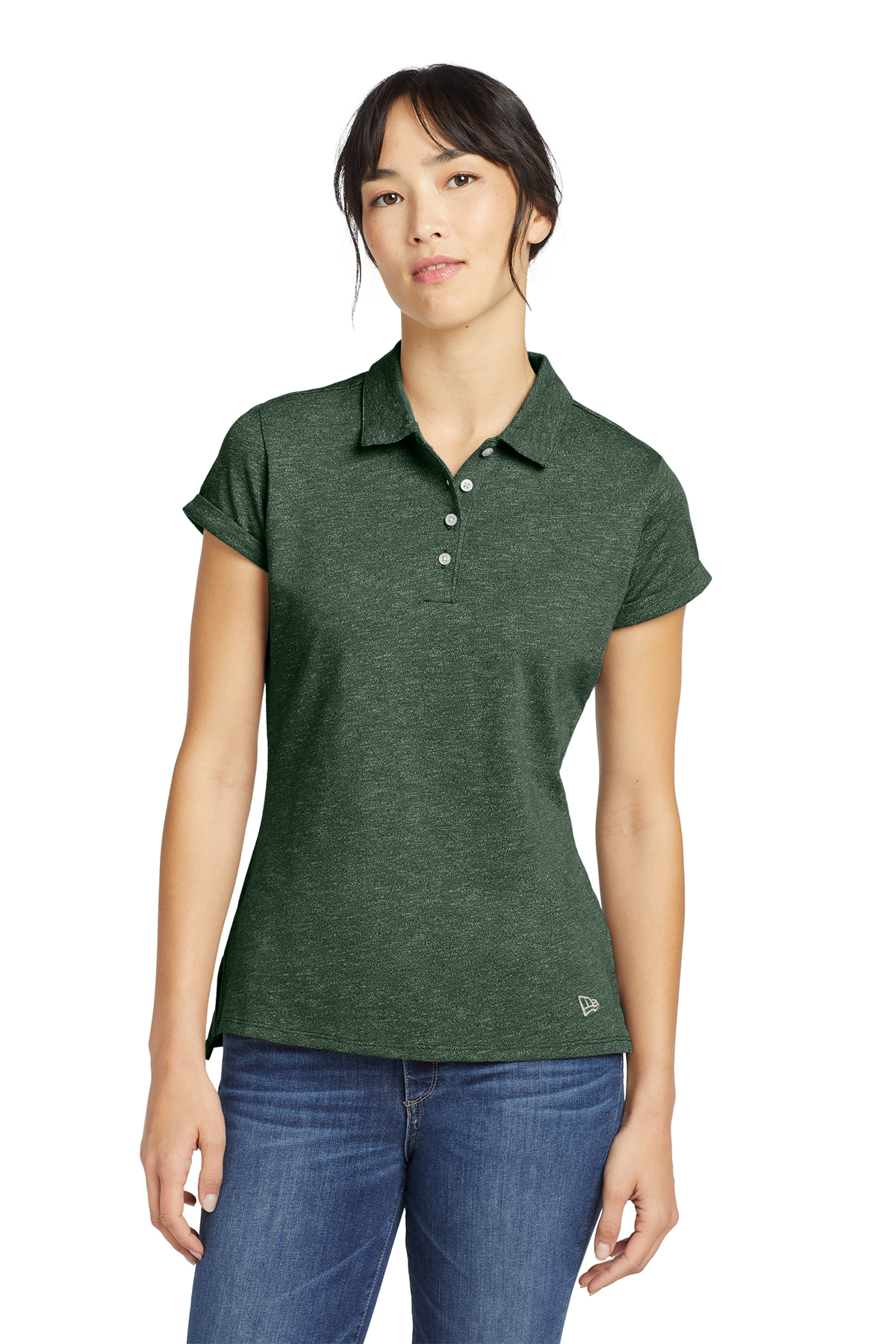 New Era Women s Slub Twist Polo Product SanMar