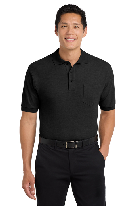 Port Authority Silk Touch™ Long Sleeve Polo with Pocket | Product