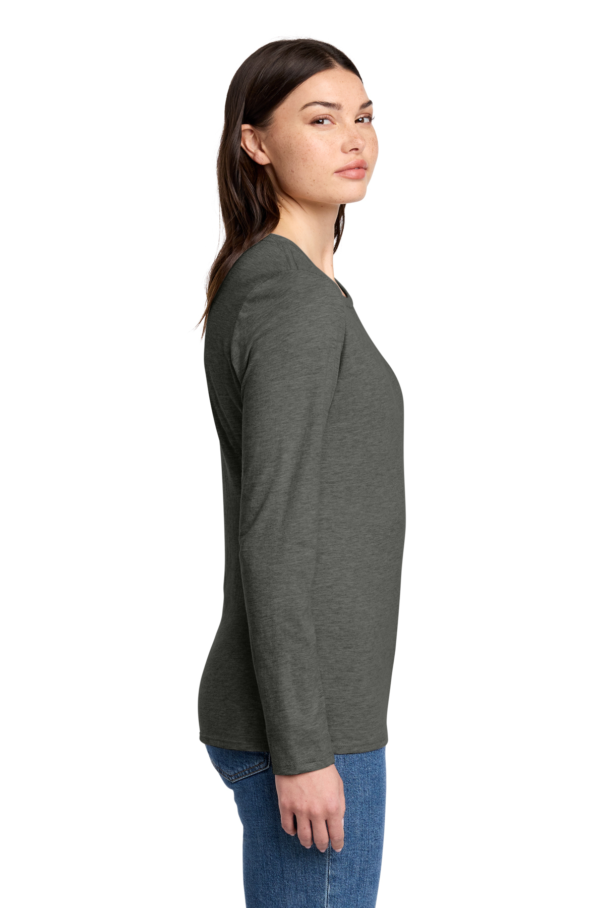 District Women's Perfect Blend CVC Long Sleeve Tee | Product