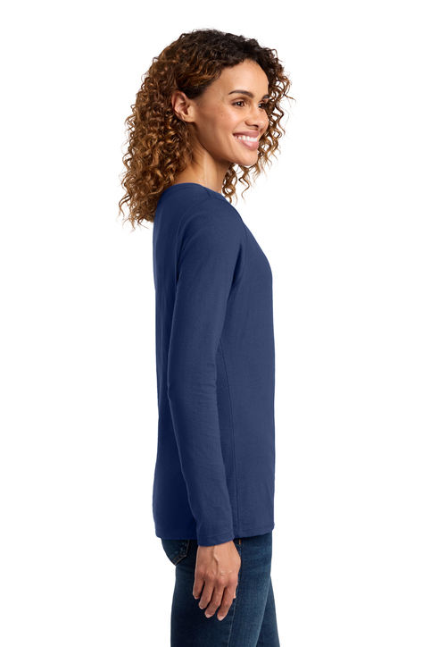 Port & Co Women's Long Sleeve Fan Favorite V-Neck Tee | Product