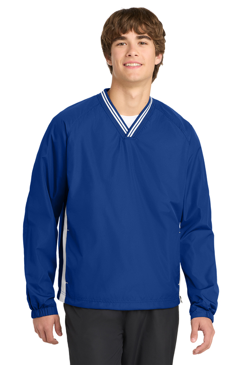 Sport-Tek V-Neck Raglan Wind Shirt | Product | SanMar