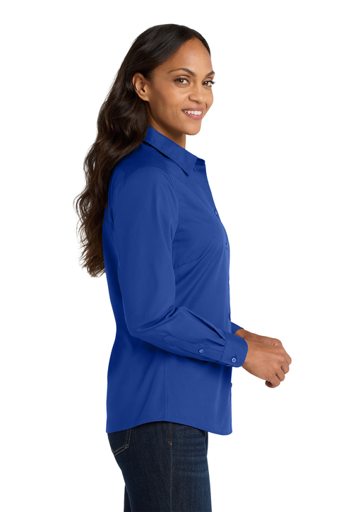 Port Authority Women's Long Sleeve Carefree Poplin Shirt | Product