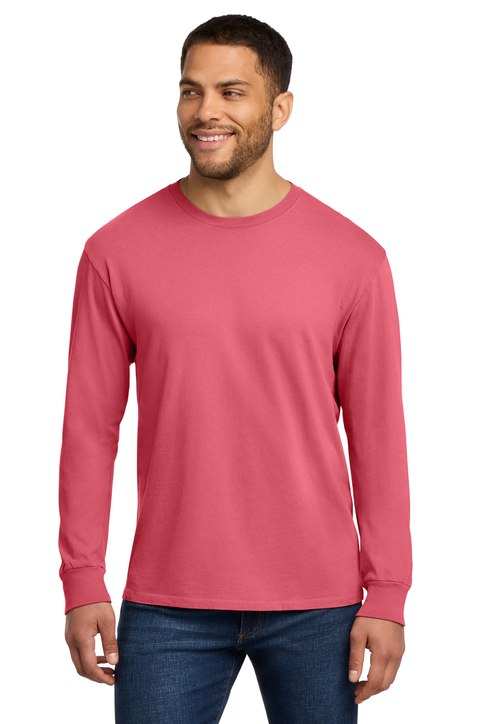 Port & Co Beach Wash Garment-Dyed Long Sleeve Tee | Product | Port