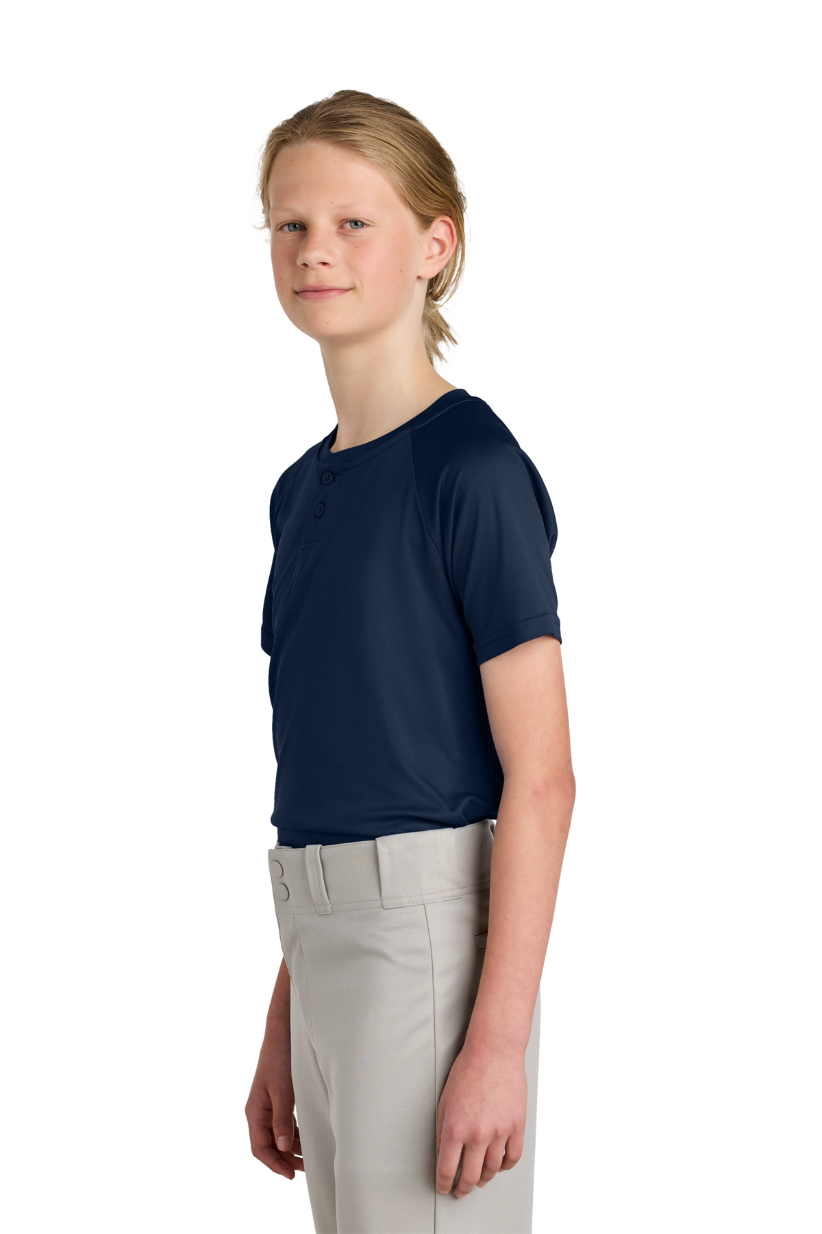 Sport-Tek Youth PosiCharge Competitor 2-Button Henley | Product