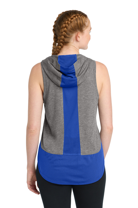 Sport-Tek Women's PosiCharge Tri-Blend Wicking Draft Hoodie Tank