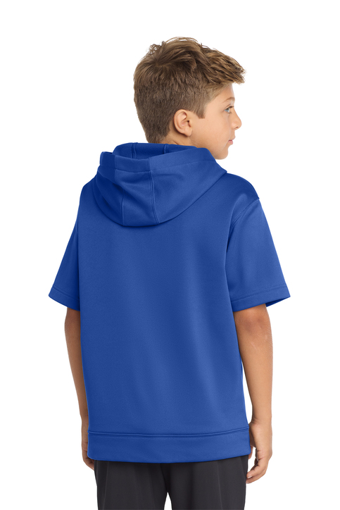 Sport-Tek Youth Sport-Wick Fleece Short Sleeve Hooded Pullover