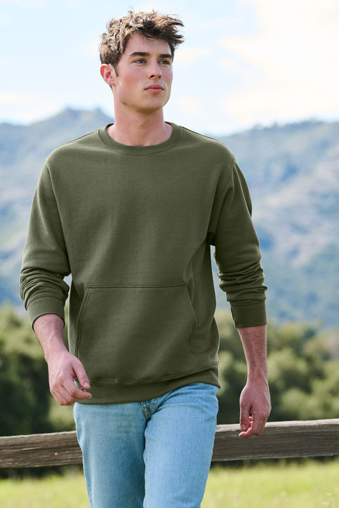 Port & Co Core Fleece Crewneck Pocket Sweatshirt | Product | SanMar