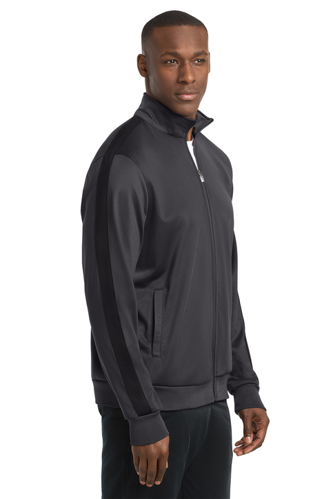 Sport-Tek Tricot Sleeve Stripe Track Jacket | Product | SanMar