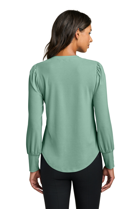 Mercer+Mettle Women's Stretch Jersey Long Sleeve Blouson Top
