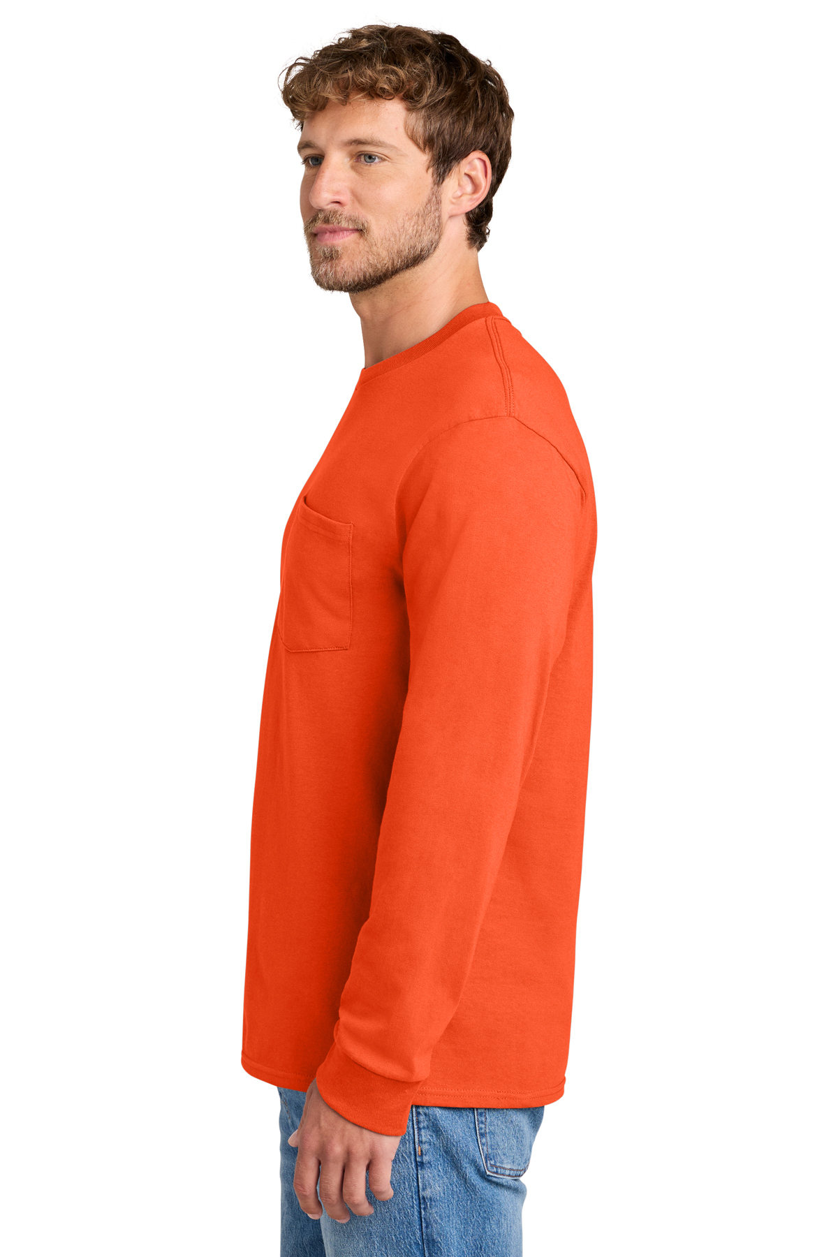 Port & Co Long Sleeve Essential Pocket Tee | Product | SanMar