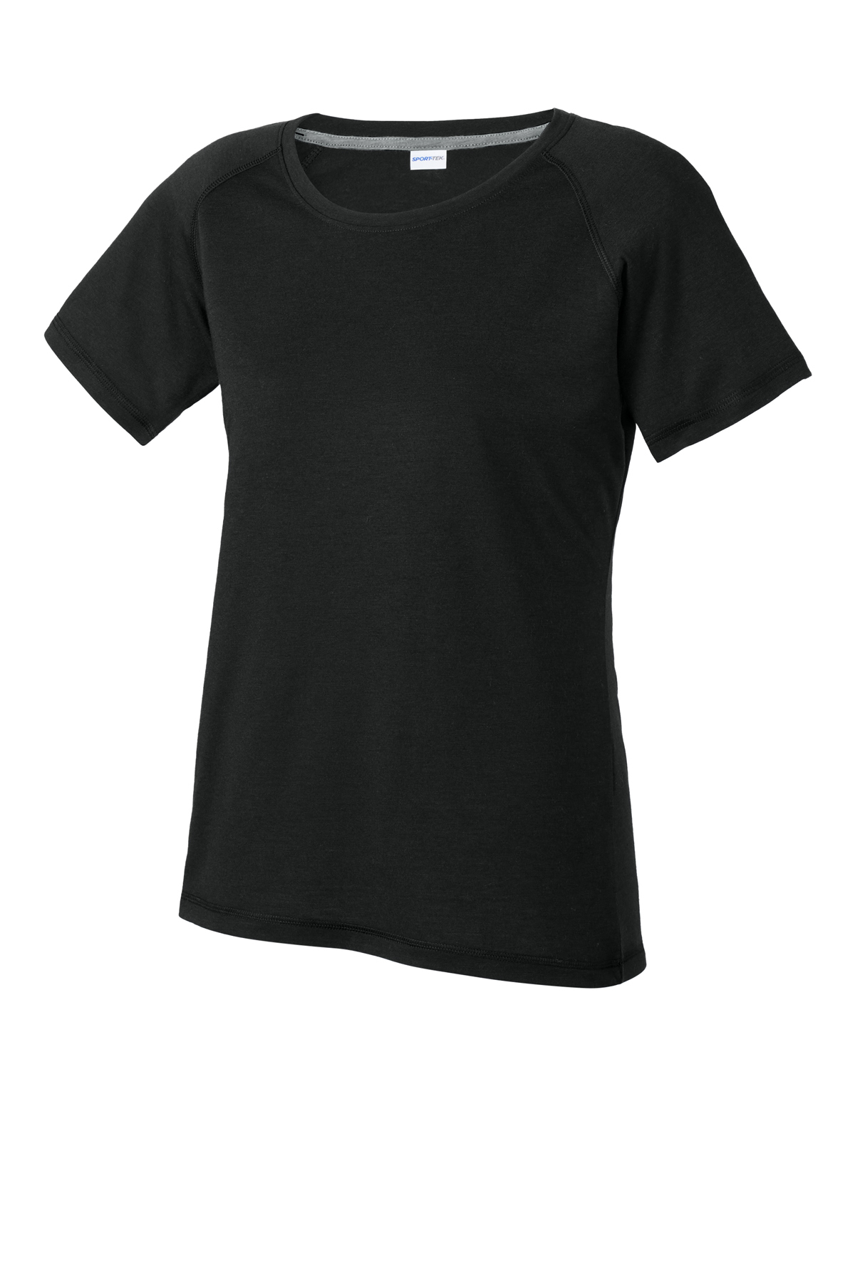 Sport-Tek Women's PosiCharge Tri-Blend Wicking Scoop Neck Raglan