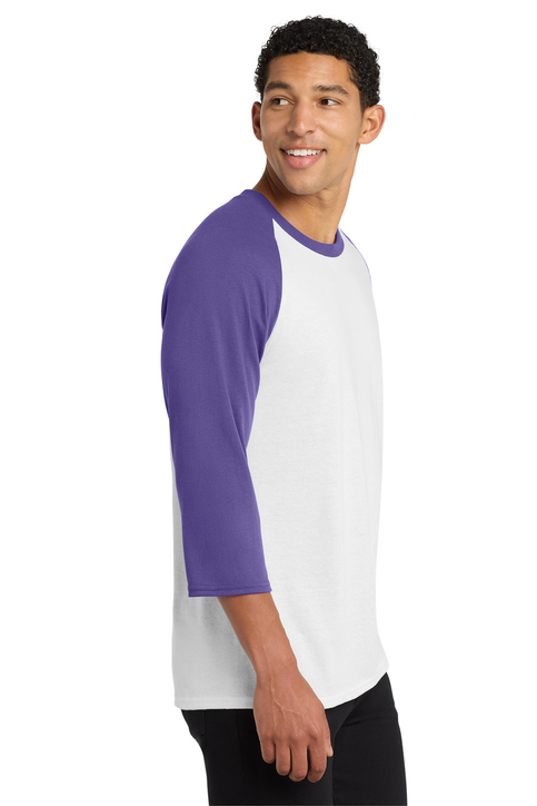 Port & Co Core Blend 3/4-Sleeve Raglan Tee | Product | SanMar