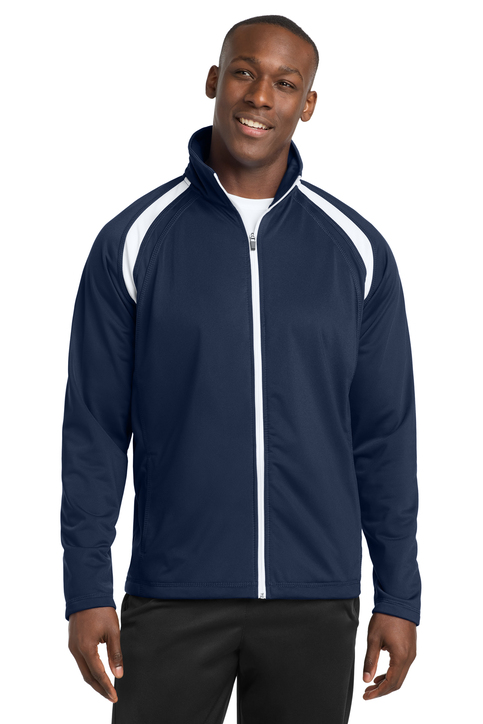 Sport-Tek Tricot Sleeve Stripe Track Jacket | Product | SanMar