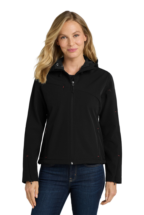 Port Authority Textured Hooded Soft Shell Jacket | Product | SanMar