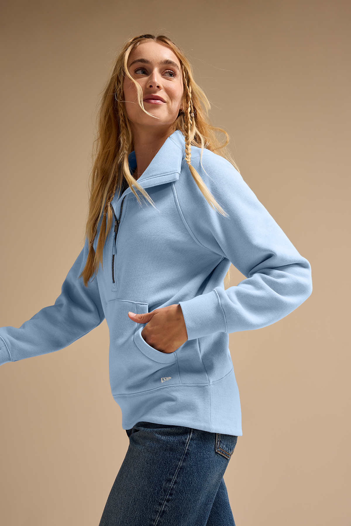 New Era Women's Heritage Fleece 1/2-Zip | Product | SanMar