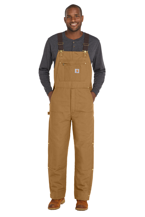 Carhartt Tall Firm Duck Insulated Bib Overalls | Product | SanMar