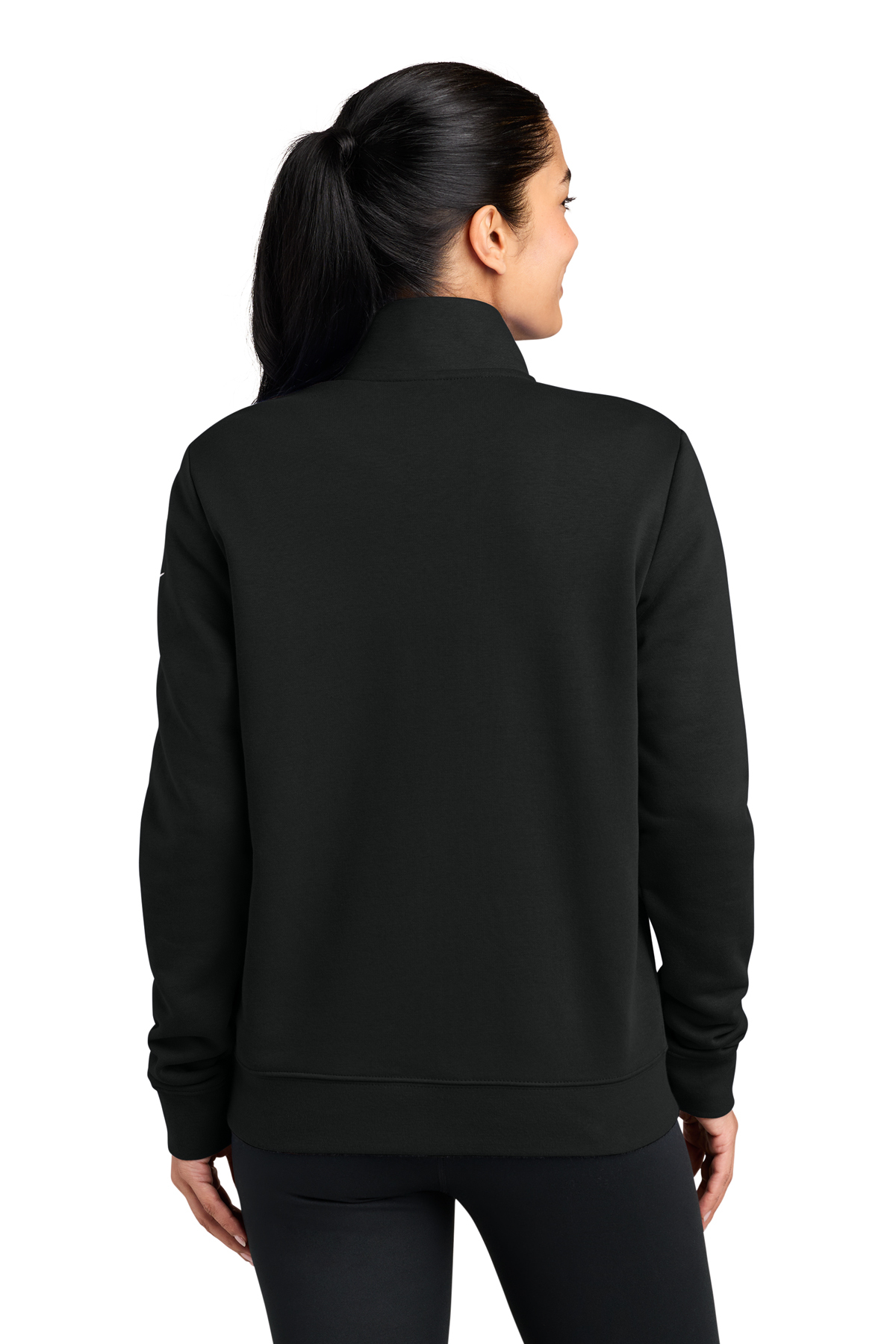 Nike Women's Club Fleece Sleeve Swoosh 1/2-Zip | Product | SanMar