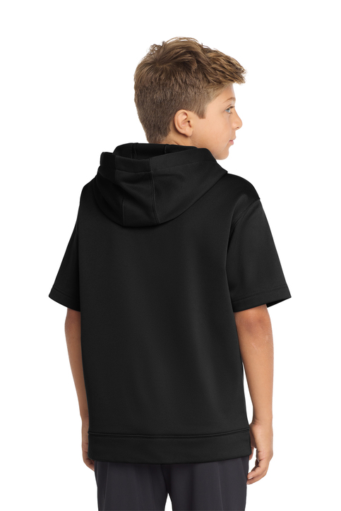 Sport-Tek Youth Sport-Wick Fleece Short Sleeve Hooded Pullover