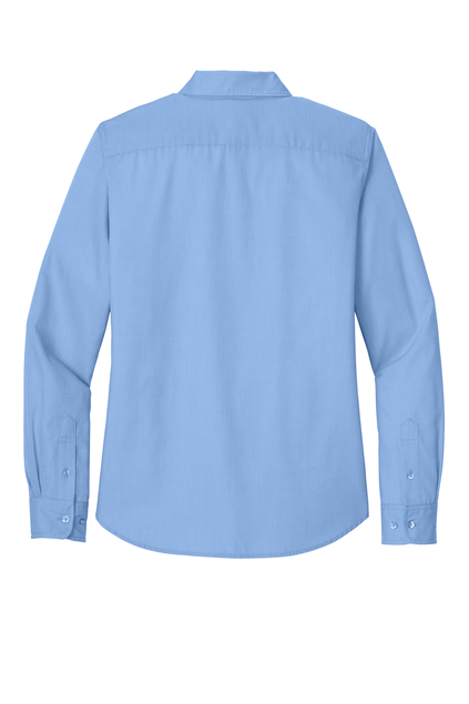 Men's Long Sleeve Nailhead Easy Care Shirt - Mediterranean Blue main image 1