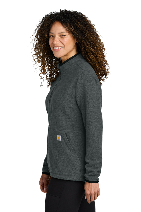 エーチャンチャコールグレー44 Carhartt Women's Textured Full-Zip Fleece Jacket | Product | SanMar
