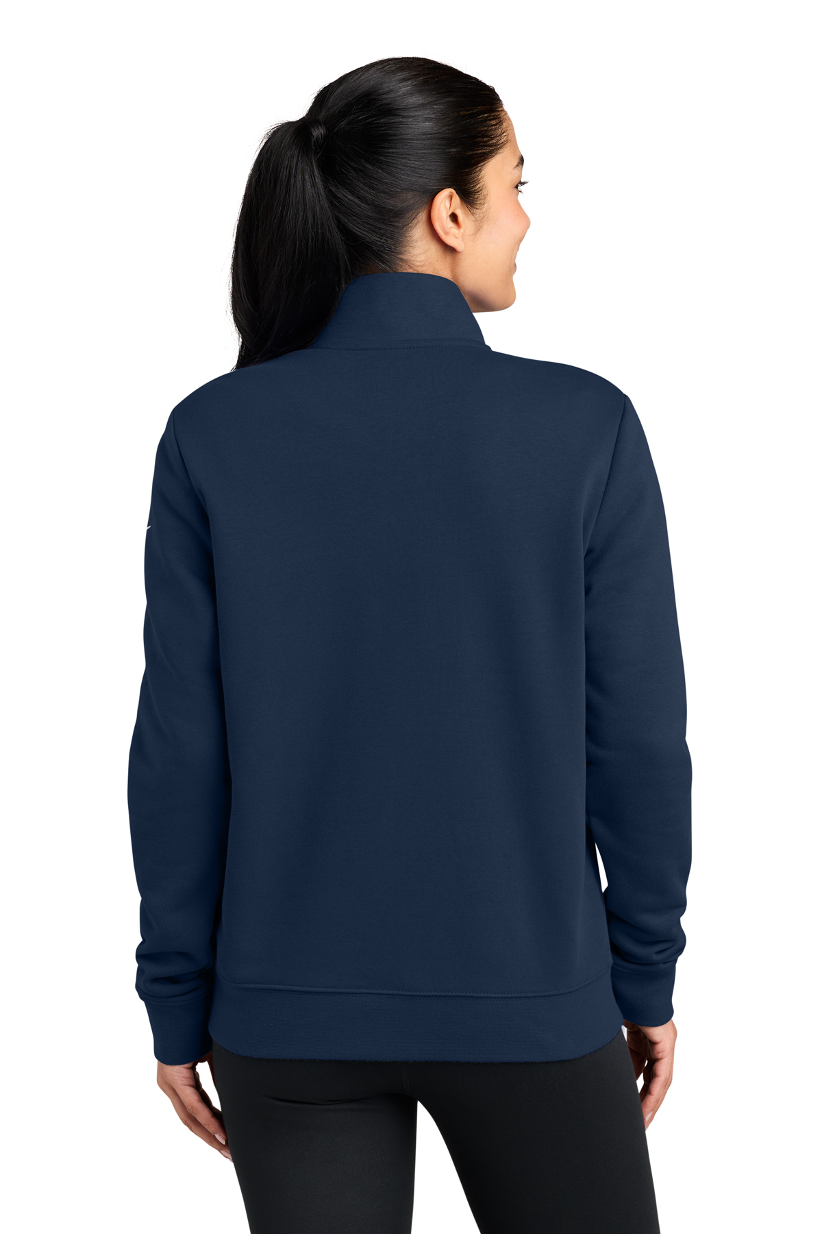 Nike Women's Club Fleece Sleeve Swoosh 1/2-Zip | Product | SanMar
