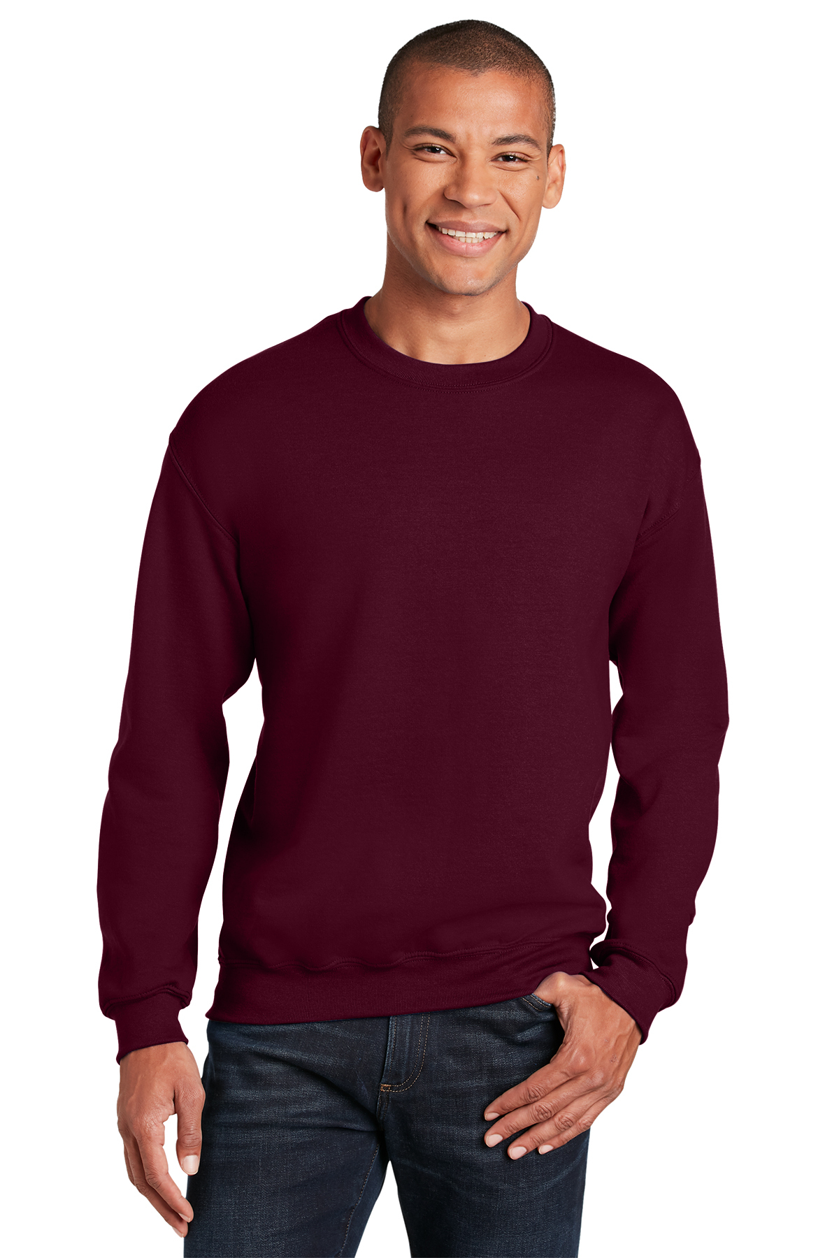 Gildan Activewear Crewneck Sweatshirt, L, BLACK