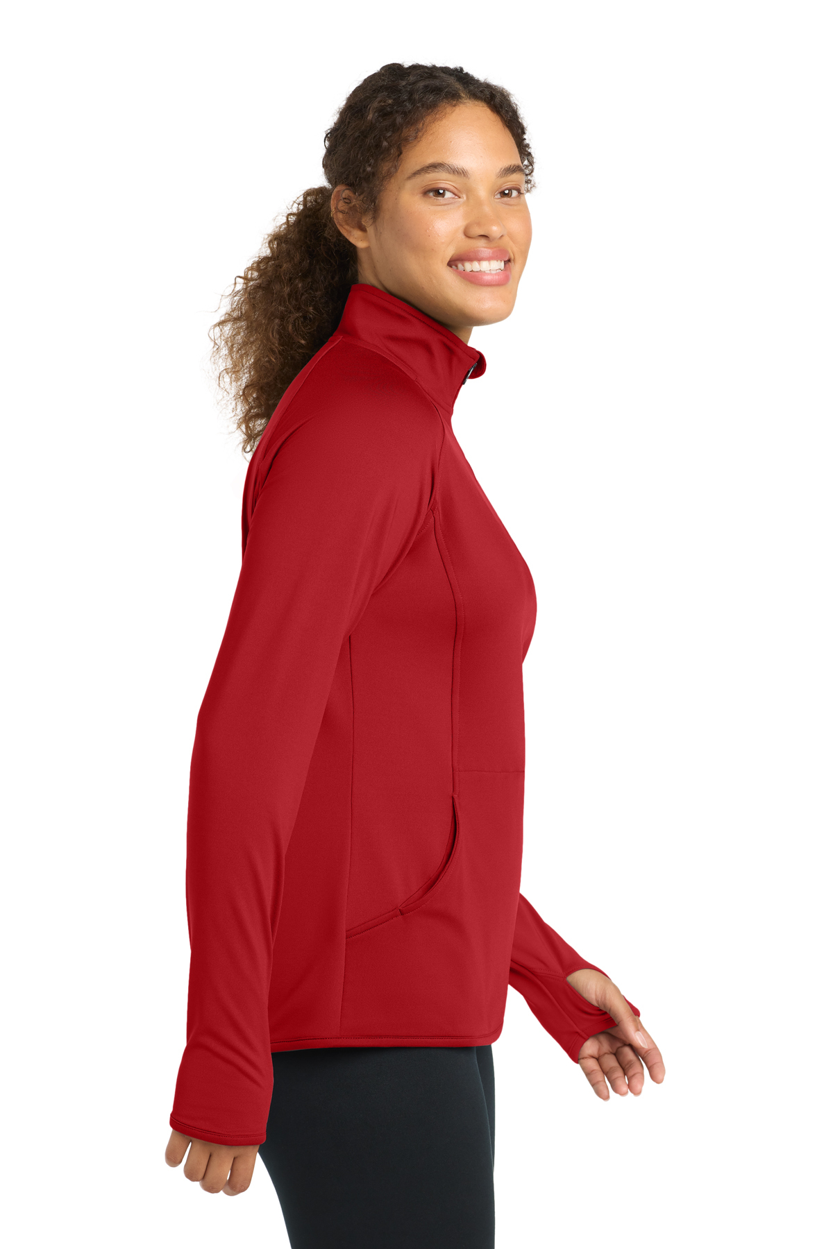 Sport-Tek Women's Sport-Wick Stretch 1/4-Zip Pullover | Product