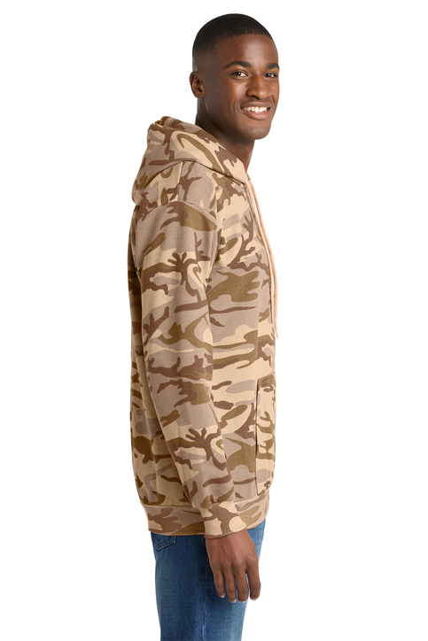Port & Co Core Fleece Camo Pullover Hooded Sweatshirt | Product