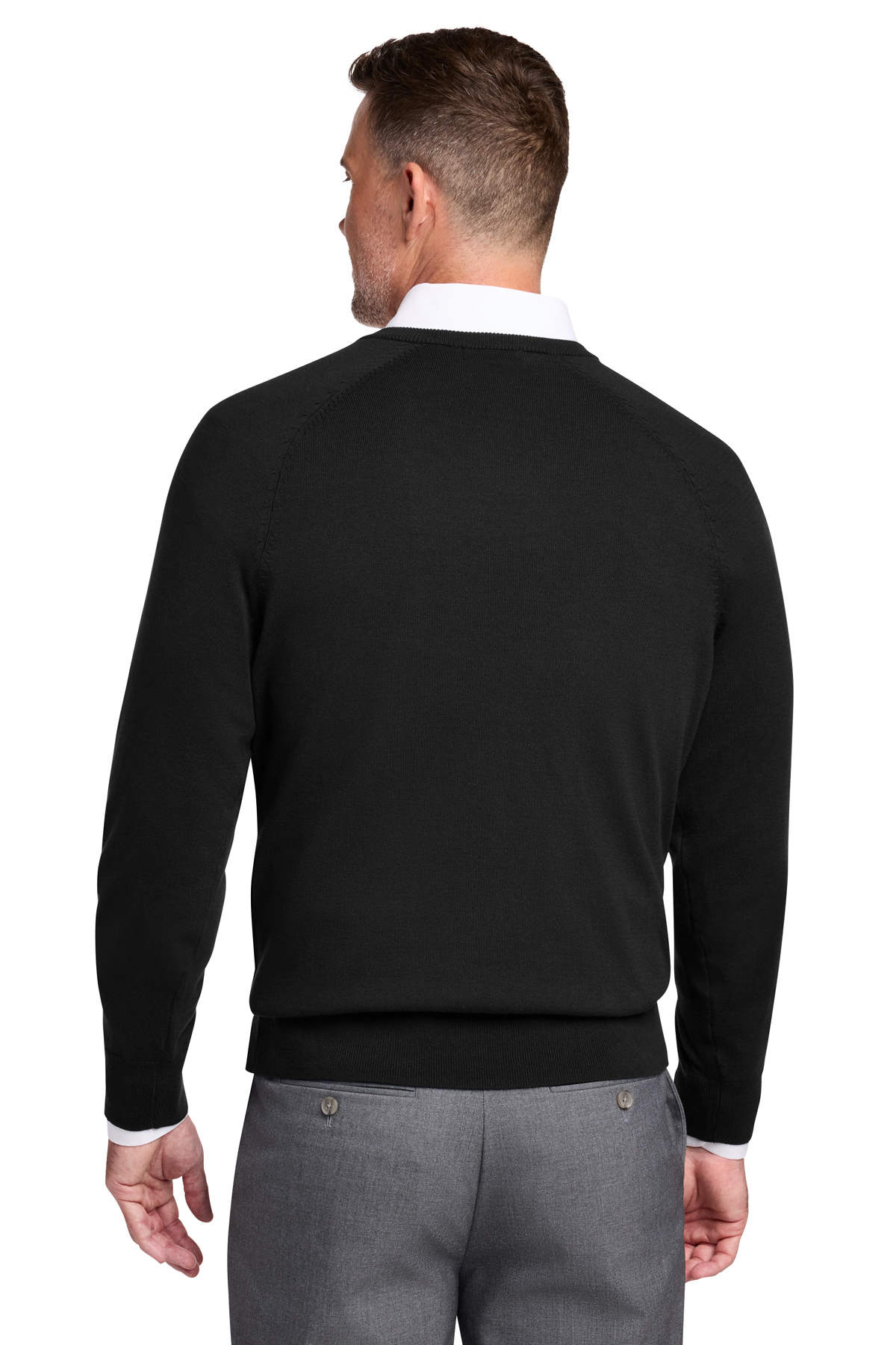 Brooks Brothers Cotton Stretch V-Neck Sweater | Product | SanMar