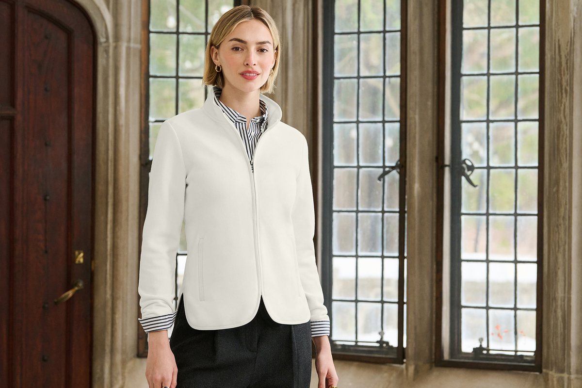 Brooks Brothers ジップアップジャケット ホワイト Brooks Brothers Women's Fleece Jacket | Product | SanMar