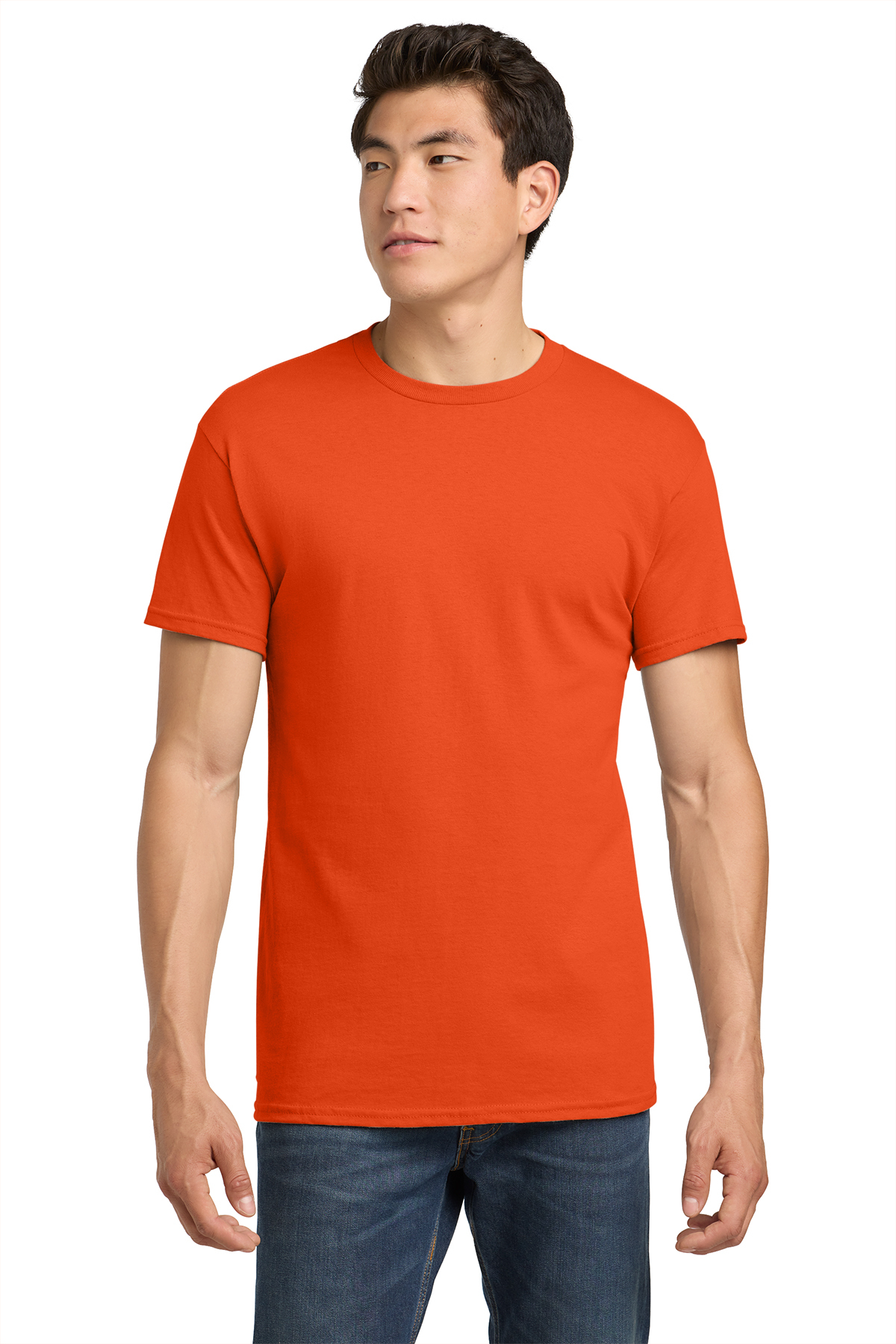 Gildan Maglietta Uomo Cotone Pesante - Confezione Da 12 Pezzi, Colore Arancione, Taglia XL, 100% Cotone