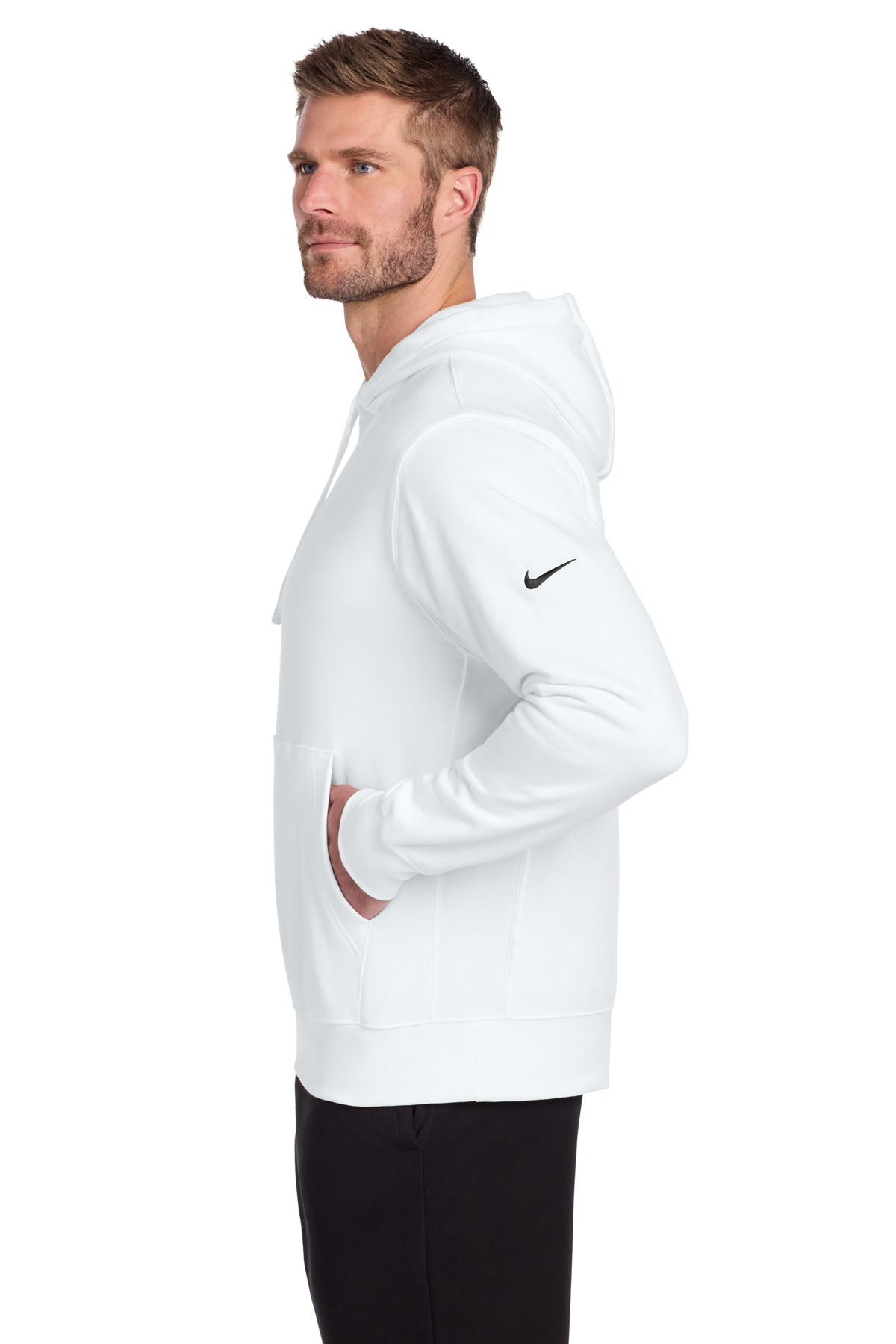Nike Club Fleece Sleeve Swoosh Pullover Hoodie | Product | SanMar