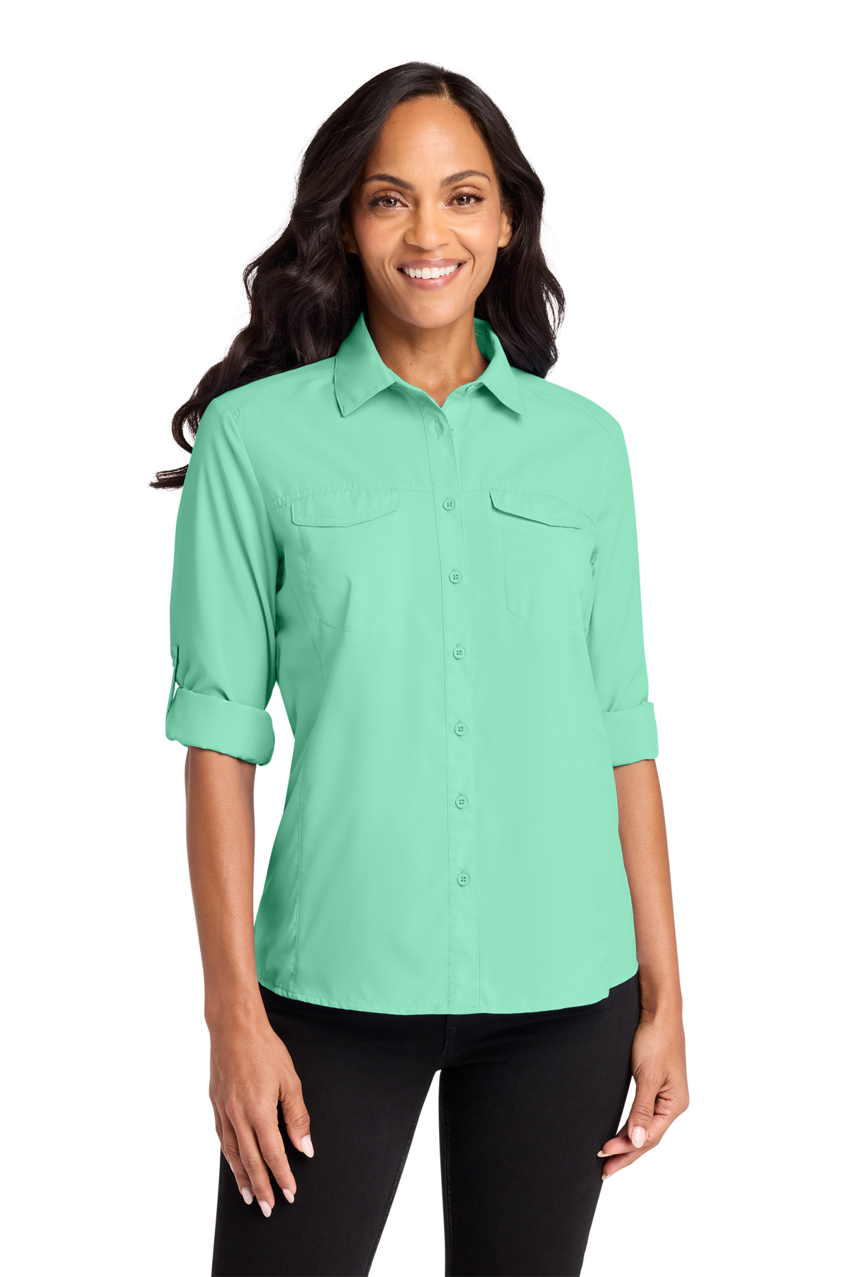 Port Authority Women's Long Sleeve UV Daybreak Shirt | Product